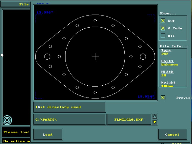 ServoMecanik ServoCAM Loading DXF or G-Code